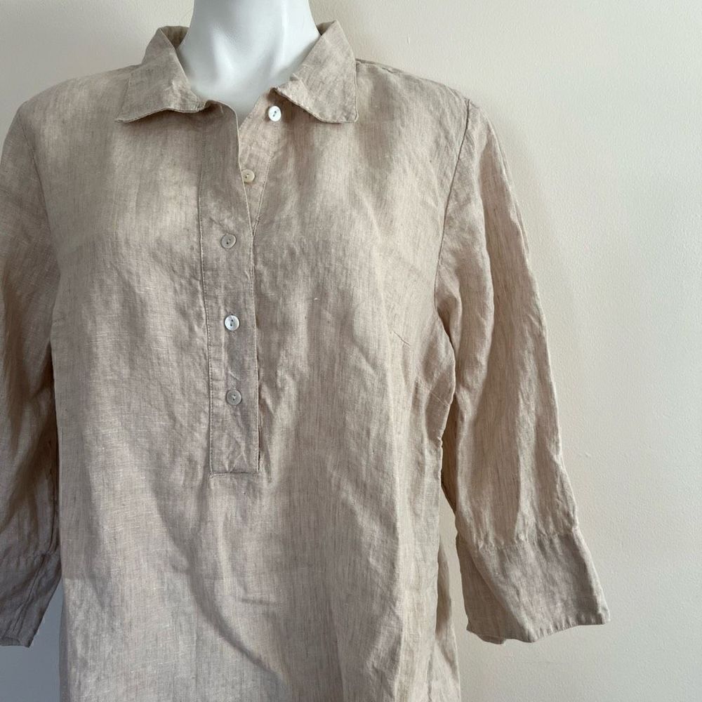 Chicos Linen Half button down tunic